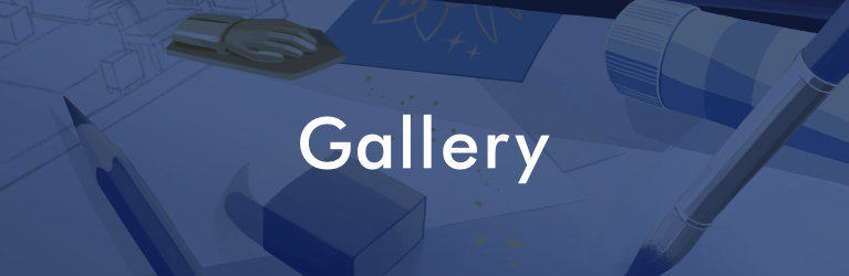 Galleryという文字が書かれたスマホ用トップ画像