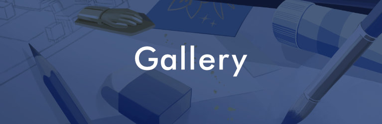 Galleryという文字が書かれたスマホ用トップ画像